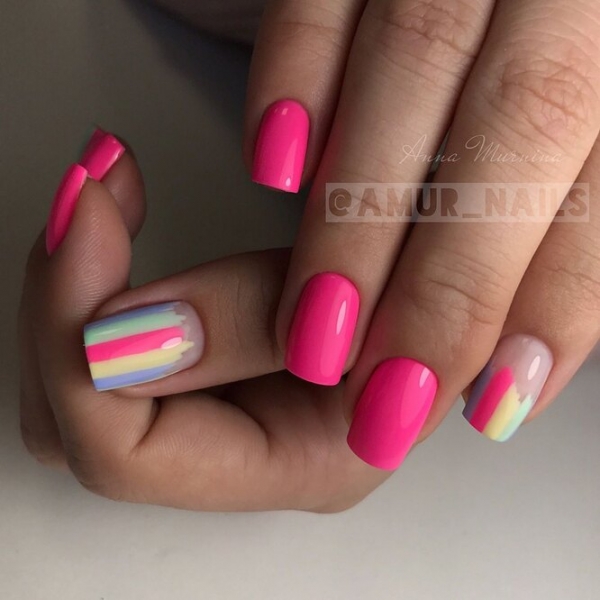 Неоновые ногти: 30 идей модного летнего маникюра