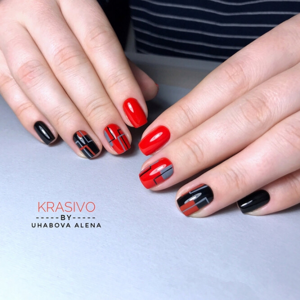 Нескучная классика: 25 модных идей для поклонниц красного маникюра