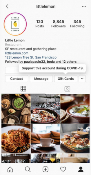 Новые функции Instagram для поддержки малого бизнеса: заказ еды, покупка сертификатов и помощь любимым брендам