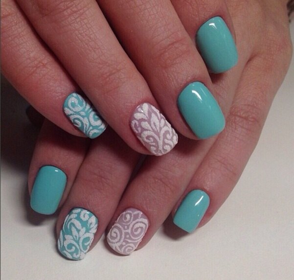 Френч, градиент и рисунки: 30 идей нежного пастельного маникюра