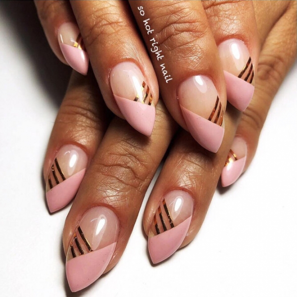 Розовое золото в&nbsp;тренде: 21 идея &laquo;драгоценного&raquo; маникюра