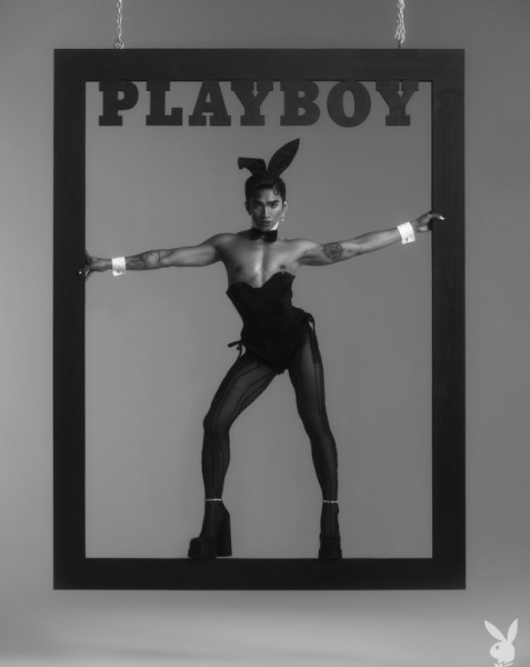 Мужчина на обложке Playboy: бьюти-блогер снялся в корсете в честь Хэллоуина