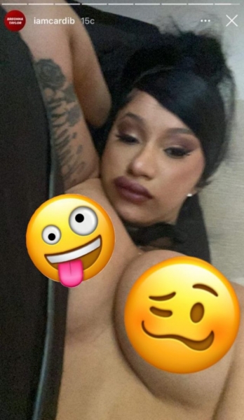 По стопам Криса Эванса: Карди Би засветила обнаженное фото 