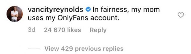 Против дипфейков и двойников: Райан Рейнольдс зарегистрировался на Onlyfans