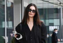 Как носить костюм-тройку с мужского плеча: вдохновляемся Эмили Ратаковски