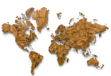 Деревянные карты мира: стильный декор и символ путешествий