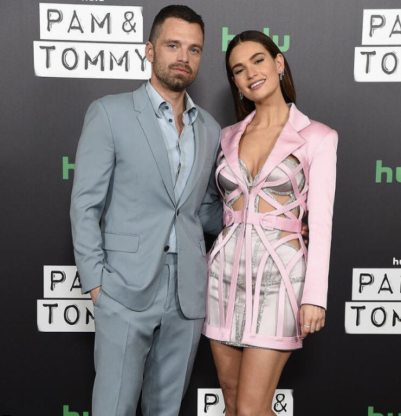 Лили Джеймс вышла в свет в &laquo;голом&raquo; бандажном платье 